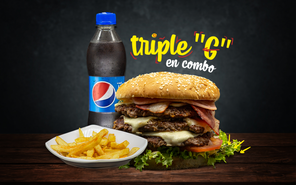 Hamburguesa triple carne Punto G